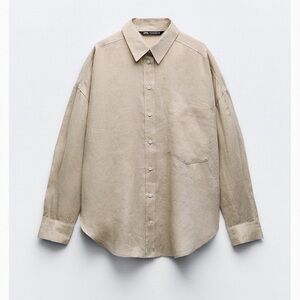 Zara 100% linen shirt